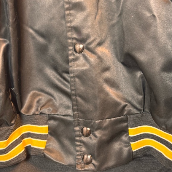 Vintage Pittsburgh Steelers NFL Chalk Line Satin Bomber Jacket - Picture 5 of 9